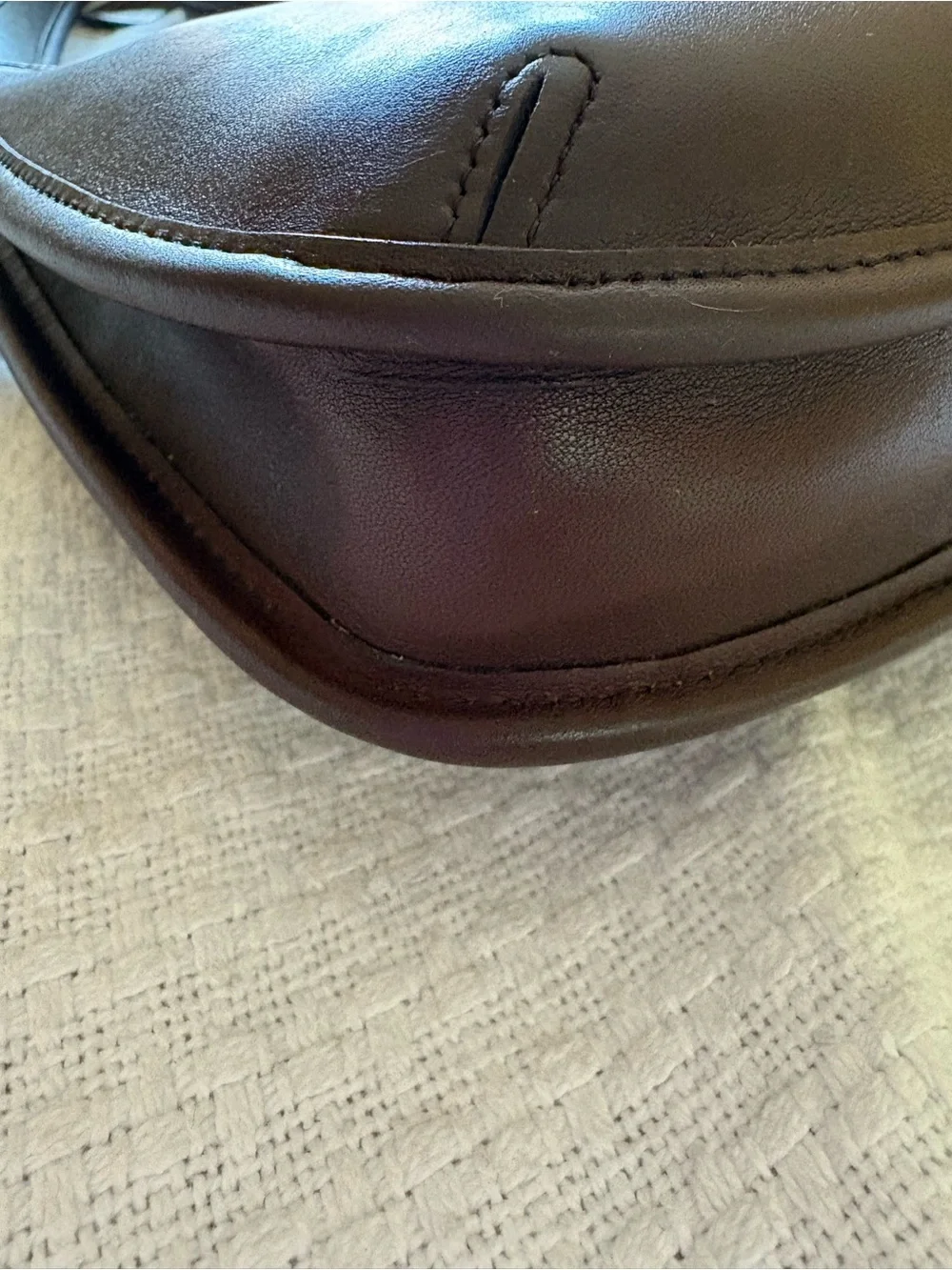 Vintage Coach Ergo 9020 Dark Brown Mahogany Leather Shoulder Bag 1998
